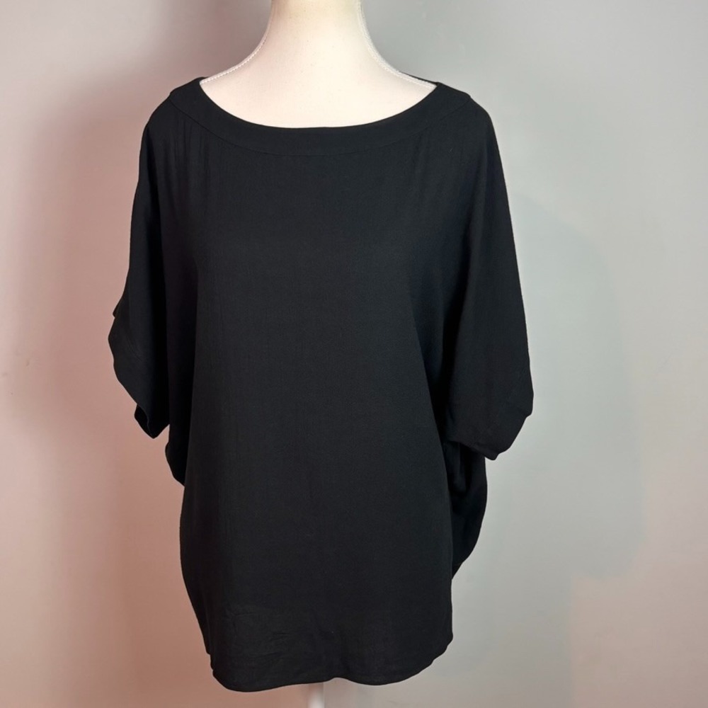 Lafayette 148 Womens Wool Blend Dolman Sleeve Knit Relaxed Fit Blouse sz Medium